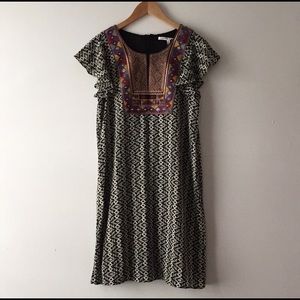 Collective Concepts tribal embroidered mini dress